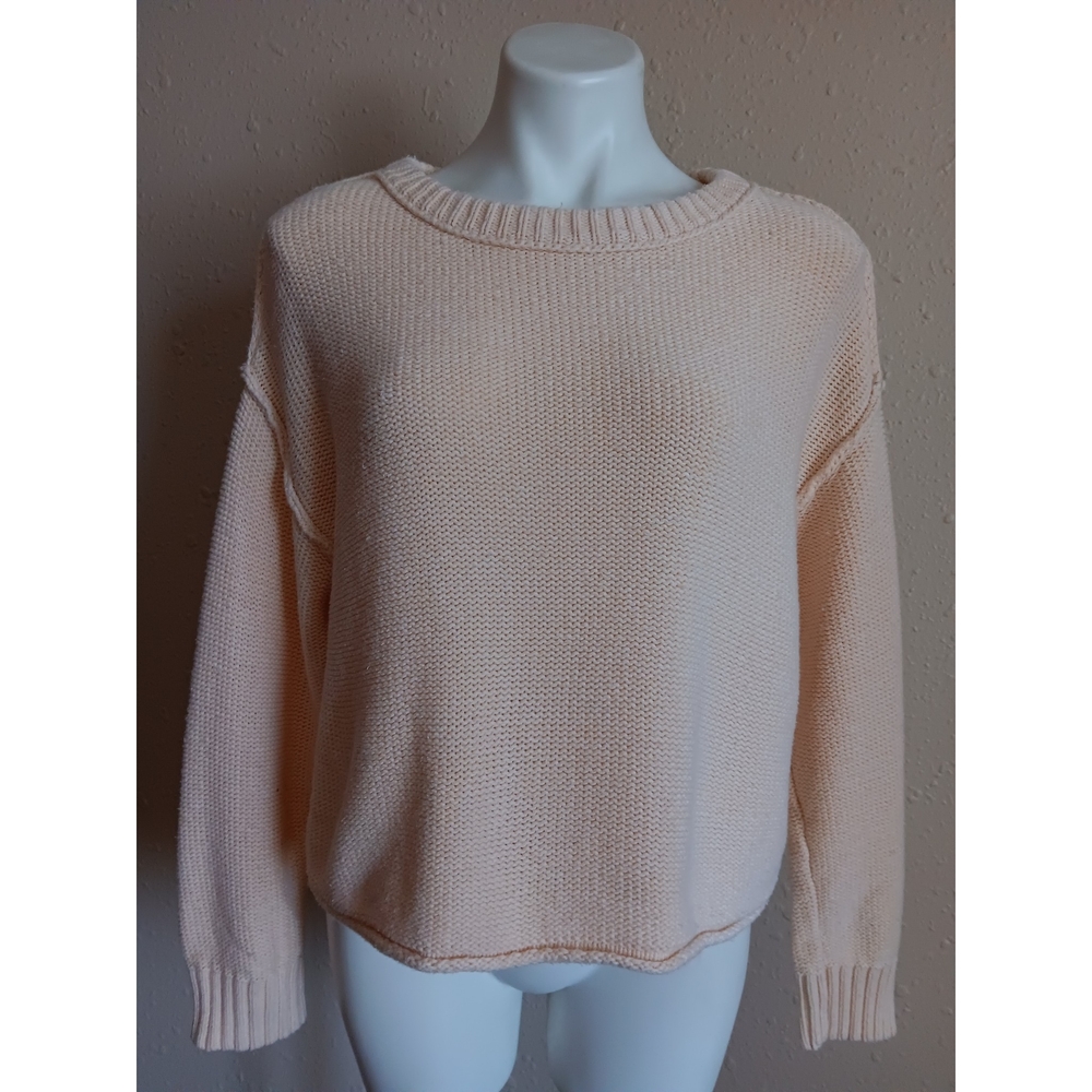 American Eagle Outfitters Cream Crewneck Sweater
